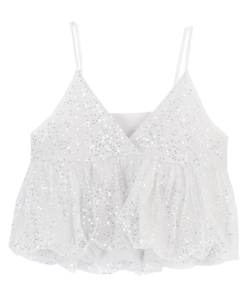 titivate（ティティベイト）の「ヘムバルーンスパンコールキャミソールビスチェ（キャミソール・レディース・シルバー/ブラック/ピンク・S/M/L）」の22枚目の写真