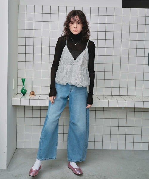 titivate（ティティベイト）の「ヘムバルーンスパンコールキャミソールビスチェ（キャミソール・レディース・シルバー/ブラック/ピンク・S/M/L）」の14枚目の写真