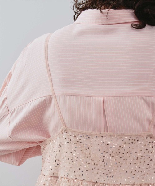 titivate（ティティベイト）の「ヘムバルーンスパンコールキャミソールビスチェ（キャミソール・レディース・シルバー/ブラック/ピンク・S/M/L）」の11枚目の写真