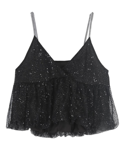 titivate（ティティベイト）の「ヘムバルーンスパンコールキャミソールビスチェ（キャミソール・レディース・シルバー/ブラック/ピンク・S/M/L）」の20枚目の写真