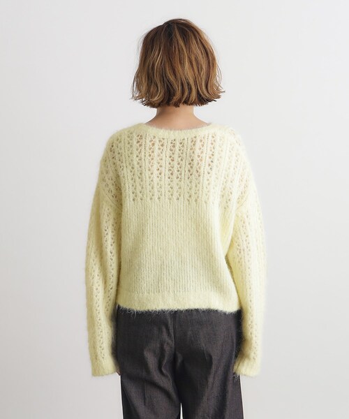 grove（グローブ）の「◆透かし編みクロップドニット（ニット/セーター・レディース・ライトベージュ/ライトイエロー系・03/02/05/04/01）」の13枚目の写真