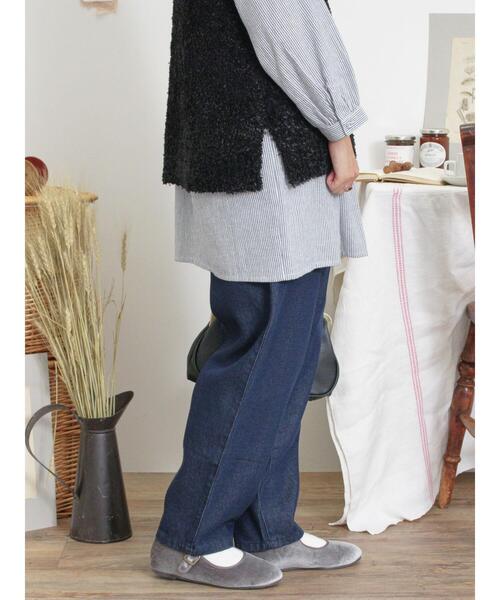 Samansa Mos2（サマンサ モスモス）の「【Lサイズ WEB限定】デニムテーパードパンツ（その他パンツ・レディース・ブルー・M/L）」の4枚目の写真