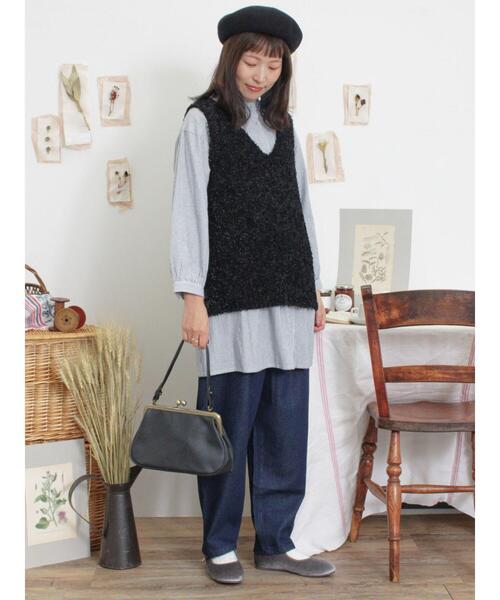 Samansa Mos2（サマンサ モスモス）の「【Lサイズ WEB限定】デニムテーパードパンツ（その他パンツ・レディース・ブルー・M/L）」の5枚目の写真