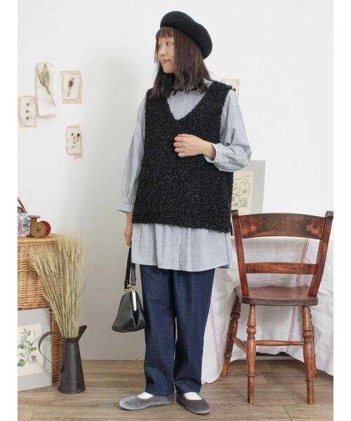 Samansa Mos2（サマンサ モスモス）の「【Lサイズ WEB限定】デニムテーパードパンツ（その他パンツ・レディース・ブルー・M/L）」の8枚目の写真