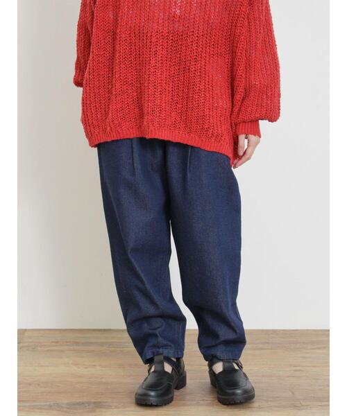 Samansa Mos2（サマンサ モスモス）の「【Lサイズ WEB限定】デニムテーパードパンツ（その他パンツ・レディース・ブルー・M/L）」の9枚目の写真