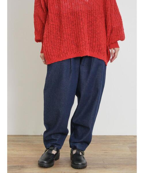 Samansa Mos2（サマンサ モスモス）の「【Lサイズ WEB限定】デニムテーパードパンツ（その他パンツ・レディース・ブルー・M/L）」の10枚目の写真