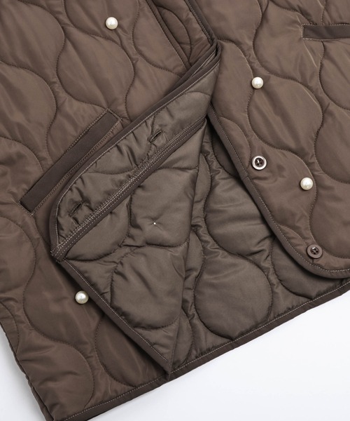 AMELY（エミリー）の「パール キルティングジャケット（ノーカラージャケット・レディース・ブラック/ブラウン・フリー）」の21枚目の写真