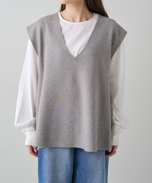 PUAL CE CIN(ピュアルセシン)の「ミラノリブニットベスト(ベスト・レディース・ブラウン/ブラック/グレー系その他・FREE)」の18枚目の写真