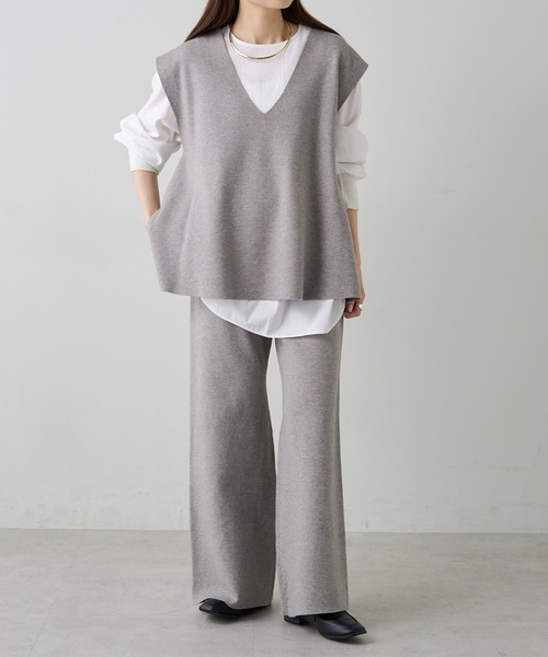 PUAL CE CIN(ピュアルセシン)の「ミラノリブニットベスト(ベスト・レディース・ブラウン/ブラック/グレー系その他・FREE)」の7枚目の写真