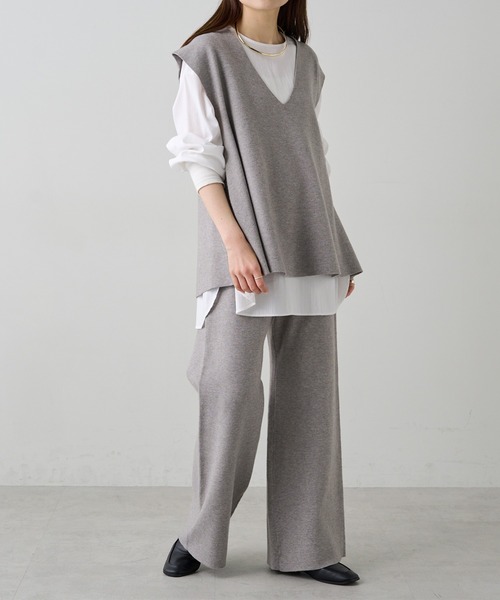 PUAL CE CIN(ピュアルセシン)の「ミラノリブニットベスト(ベスト・レディース・ブラウン/ブラック/グレー系その他・FREE)」の8枚目の写真