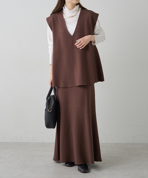 PUAL CE CIN(ピュアルセシン)の「ミラノリブニットベスト(ベスト・レディース・ブラウン/ブラック/グレー系その他・FREE)」の13枚目の写真