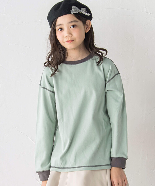 SLAP SLIP（スラップスリップ）の「【WEB限定/スララク】どう着ても前向き！Tシャツ(100~160cm)（Tシャツ/カットソー・キッズ・ブラック系その他/グレー/ブラック/グリーン/パープル・160cm/120cm/110cm/130cm/100cm/150cm/140cm）」の4枚目の写真