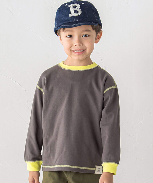 SLAP SLIP（スラップスリップ）の「【WEB限定/スララク】どう着ても前向き！Tシャツ(100~160cm)（Tシャツ/カットソー・キッズ・ブラック系その他/グレー/ブラック/グリーン/パープル・160cm/120cm/110cm/130cm/100cm/150cm/140cm）」の6枚目の写真