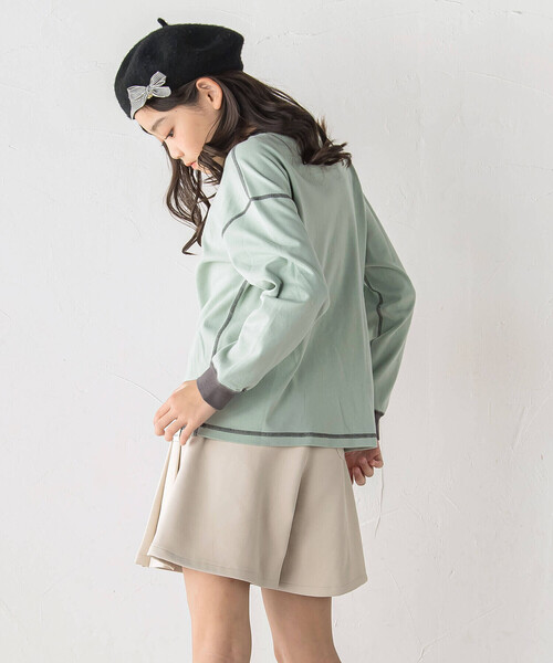 SLAP SLIP（スラップスリップ）の「【WEB限定/スララク】どう着ても前向き！Tシャツ(100~160cm)（Tシャツ/カットソー・キッズ・ブラック系その他/グレー/ブラック/グリーン/パープル・160cm/120cm/110cm/130cm/100cm/150cm/140cm）」の7枚目の写真