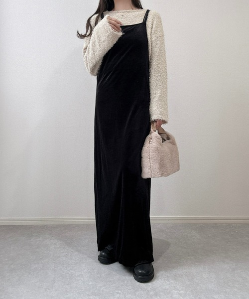 nissen(ニッセン)の「カールヤーンニットトップス(ニット/セーター・レディース・ブラック/ブルー/ライトグレー/ベージュ・S/3L/LL/L/M)」の18枚目の写真