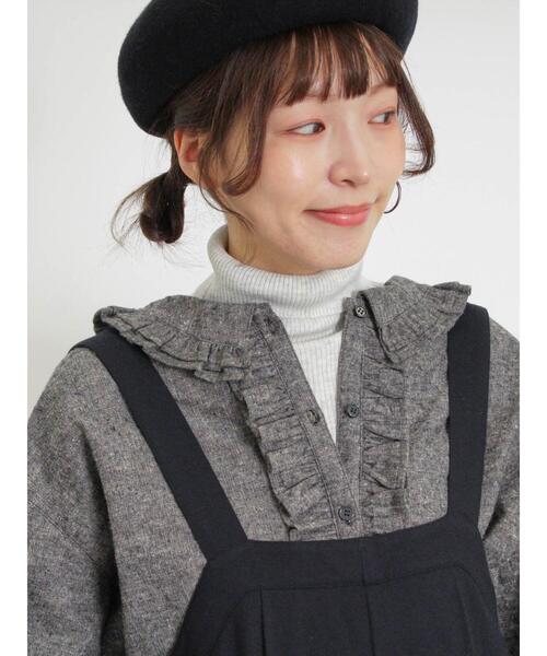 Samansa Mos2（サマンサ モスモス）の「【マシンウォッシャブル】ニットリブタートルネック（ニット/セーター・レディース・モカ/キナリ/グレー/オフホワイト・F）」の4枚目の写真