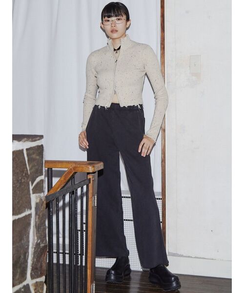 【セール】【VEQUM】DAMAGE RIB KNIT（ニット/セーター）｜VEQUM（VEQUM）