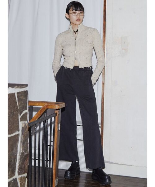 【セール】【VEQUM】DAMAGE RIB KNIT（ニット/セーター）｜VEQUM（VEQUM）