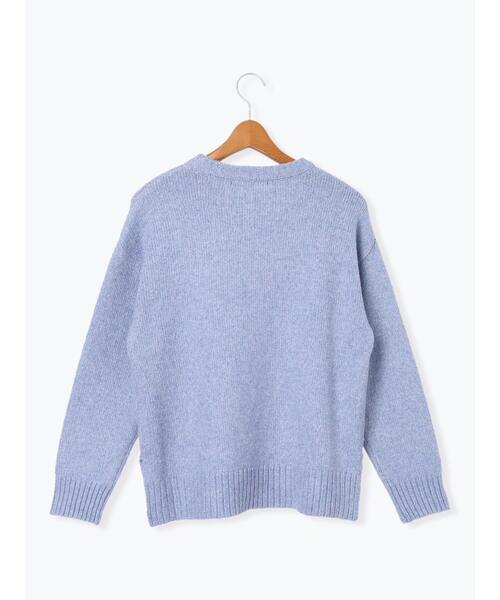 Lugnoncure（ルノンキュール）の「もちもちミックス糸クルーネックニット（ニット/セーター・レディース・オフホワイト/ブルー/モカ・F）」の17枚目の写真