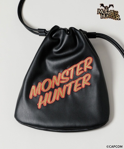 RAGEBLUE(レイジブルー)の「【MONSTER HUNTER/モンスターハンター】コラボ巾着バッグ(ショルダーバッグ・メンズ・ブラック・FREE)」の2枚目の写真