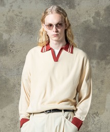 glamb（グラム）の「Line Skipper Collar Knit / ラインスキッパーカラーニット（ニット/セーター）」