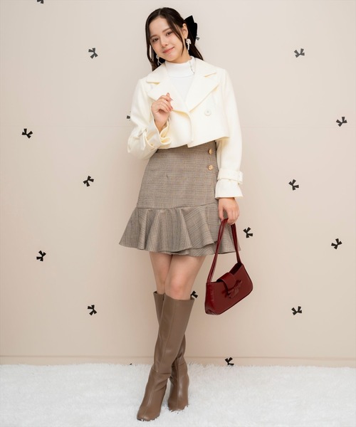 WILLSELECTION（ウィルセレクション）の「アシメヘムフレアミニスカート（スカート・レディース・ブラック系その他/レッド系その他・FREE）」の3枚目の写真