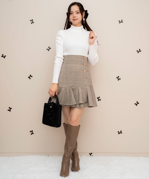 WILLSELECTION（ウィルセレクション）の「アシメヘムフレアミニスカート（スカート・レディース・ブラック系その他/レッド系その他・FREE）」の5枚目の写真