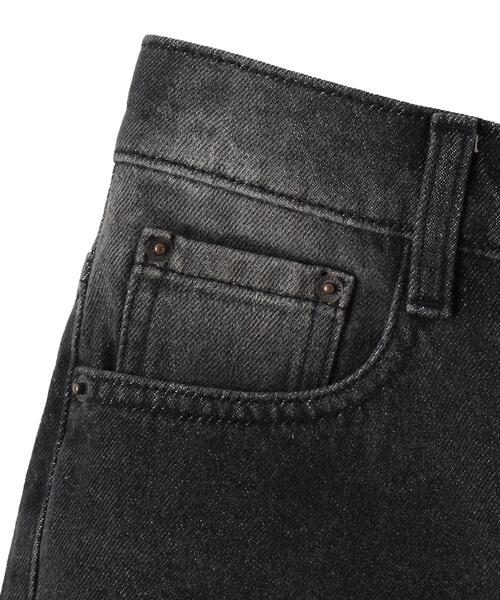 WEGO（ウィゴー）の「WEGO/ヴィンテージウォッシュデニムハーフパンツ（デニムパンツ・レディース・ダークブルー/ブラック/ブラック系その他・SMALL/MEDIUM）」の9枚目の写真