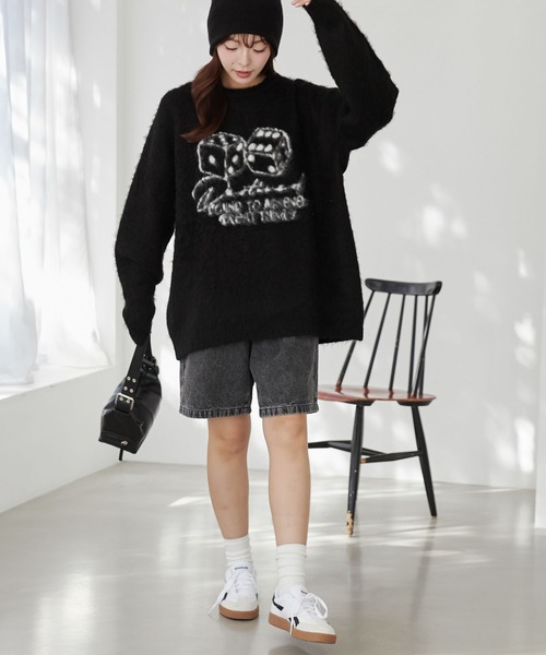 WEGO（ウィゴー）の「WEGO/ヴィンテージウォッシュデニムハーフパンツ（デニムパンツ・レディース・ダークブルー/ブラック/ブラック系その他・SMALL/MEDIUM）」の18枚目の写真