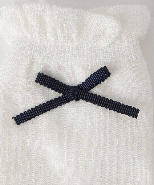 green label relaxing(グリーンレーベルリラクシング)の「リボン クルー ソックス/靴下 / キッズ 20cm-22cm(ソックス/靴下・キッズ・ホワイト・20-22cm)」の3枚目の写真