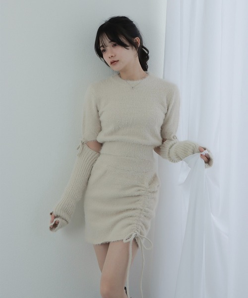 M DOLLY（エムドリー）の「shaggy knit setup/シャギーニットセットアップ（セットアップ・レディース・ベージュ・FREE）」の9枚目の写真