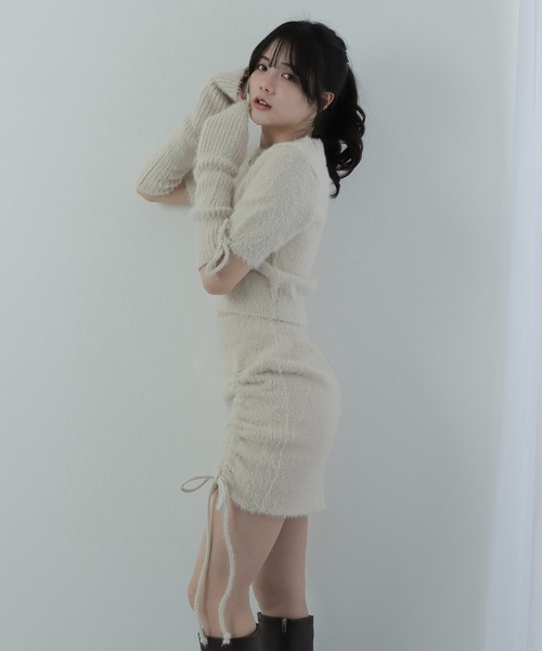 M DOLLY（エムドリー）の「shaggy knit setup/シャギーニットセットアップ（セットアップ・レディース・ベージュ・FREE）」の8枚目の写真