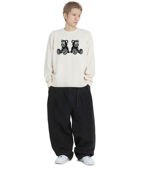 ★OY★BELTED SIDE TWO TUCK WIDE PANTS - BEIGE★正規品/送料込 OY/オーワイ』 BELTED SIDE TWO TUCK WIDE PANTS/ベルトサイド