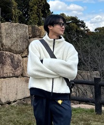 skoool（スクール）の「リバーシブル仕様 ボアブルゾン／ナイロン切替×ゆとりシルエット（ブルゾン）」