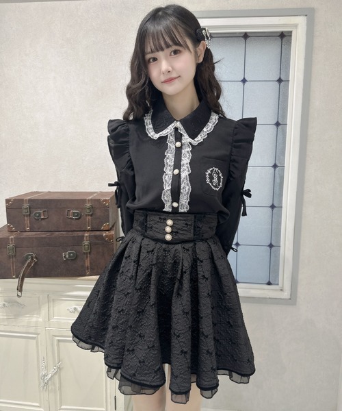 couture BY ROJITA（クチュールバイロジータ）の「ワンポイントレースフリルブラウス（シャツ/ブラウス・レディース・グレー/ブラック/ホワイト・FREE）」の15枚目の写真