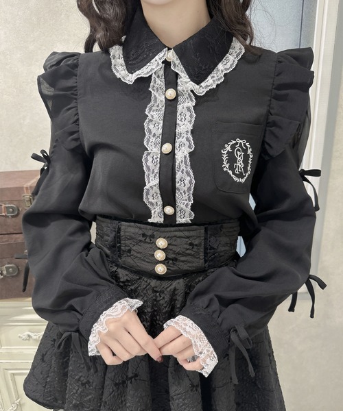 couture BY ROJITA（クチュールバイロジータ）の「ワンポイントレースフリルブラウス（シャツ/ブラウス・レディース・グレー/ブラック/ホワイト・FREE）」の17枚目の写真