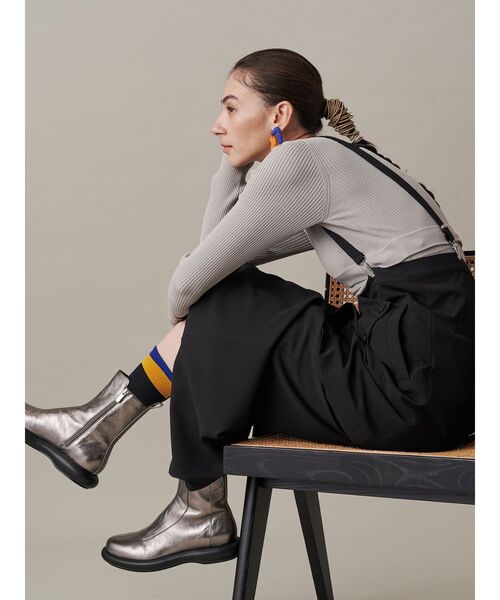 UN3D.(アンスリード)の「WAVE RIB SOCKS / ウェーブリブソックス(ソックス/靴下・レディース・ブラック/ブラウン/ブルー・FREE)」の8枚目の写真