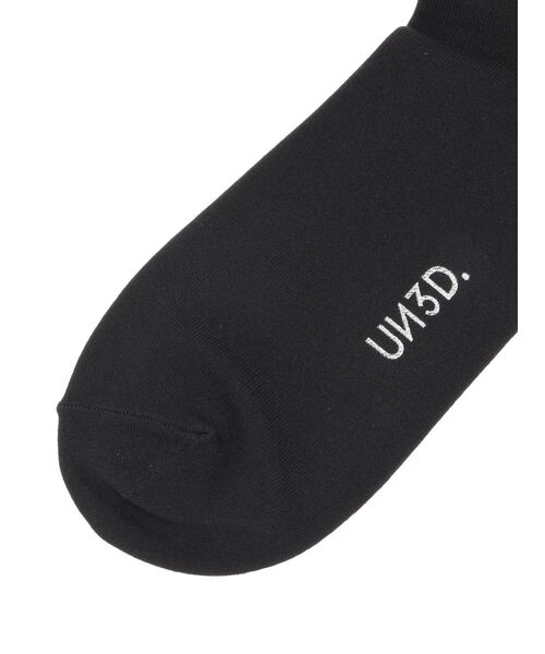 UN3D.(アンスリード)の「WAVE RIB SOCKS / ウェーブリブソックス(ソックス/靴下・レディース・ブラック/ブラウン/ブルー・FREE)」の6枚目の写真