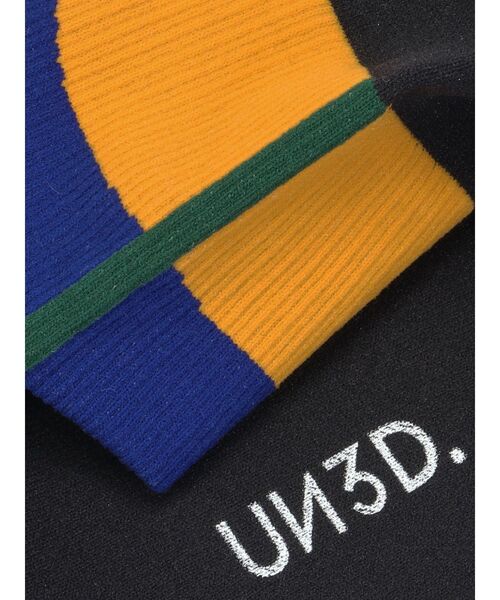 UN3D.(アンスリード)の「WAVE RIB SOCKS / ウェーブリブソックス(ソックス/靴下・レディース・ブラック/ブラウン/ブルー・FREE)」の4枚目の写真