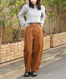 nowos カラーデニムパンツ　ブラウン nowos カラーデニムパンツ ブラウン ブラウンワイドデニムパンツ