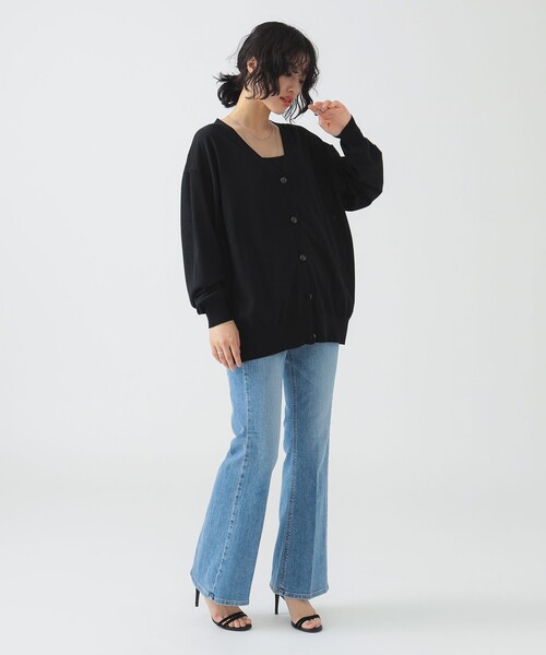 B:MING by BEAMS（ビーミングバイビームス）の「【冷房対策・日除け・手洗いOK】シアー ビッグ カーディガン（カーディガン/ボレロ・レディース・ブラック/ブラック系その他2/オフホワイト/パープル系その他4・ONE SIZE）」の6枚目の写真