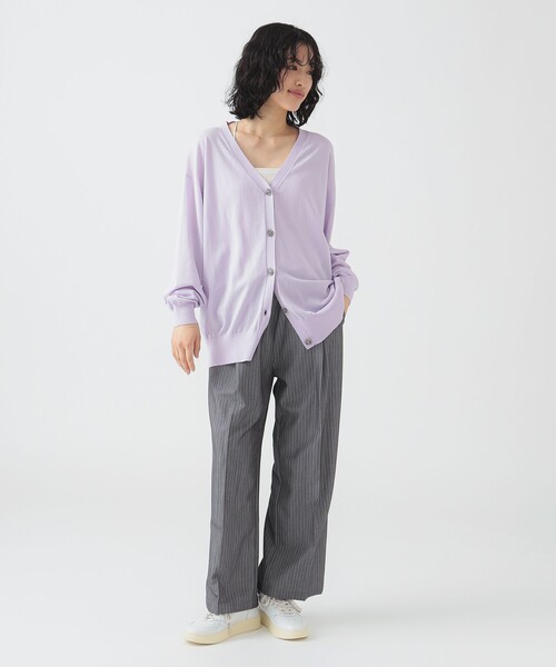 B:MING by BEAMS（ビーミングバイビームス）の「【冷房対策・日除け・手洗いOK】シアー ビッグ カーディガン（カーディガン/ボレロ・レディース・ブラック/ブラック系その他2/オフホワイト/パープル系その他4・ONE SIZE）」の12枚目の写真