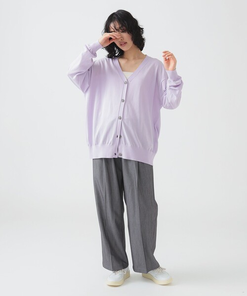 B:MING by BEAMS（ビーミングバイビームス）の「【冷房対策・日除け・手洗いOK】シアー ビッグ カーディガン（カーディガン/ボレロ・レディース・ブラック/ブラック系その他2/オフホワイト/パープル系その他4・ONE SIZE）」の13枚目の写真