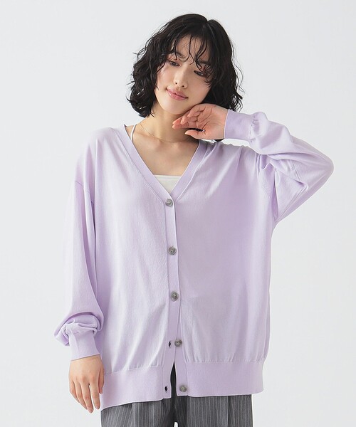 B:MING by BEAMS（ビーミングバイビームス）の「【冷房対策・日除け・手洗いOK】シアー ビッグ カーディガン（カーディガン/ボレロ・レディース・ブラック/ブラック系その他2/オフホワイト/パープル系その他4・ONE SIZE）」の15枚目の写真