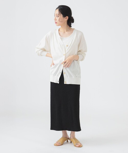 B:MING by BEAMS（ビーミングバイビームス）の「【冷房対策・日除け・手洗いOK】シアー ビッグ カーディガン（カーディガン/ボレロ・レディース・ブラック/ブラック系その他2/オフホワイト/パープル系その他4・ONE SIZE）」の21枚目の写真