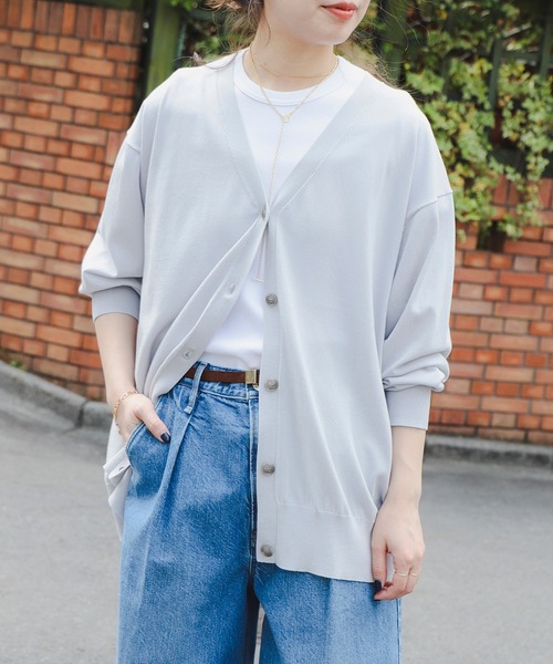 B:MING by BEAMS（ビーミングバイビームス）の「【冷房対策・日除け・手洗いOK】シアー ビッグ カーディガン（カーディガン/ボレロ・レディース・ブラック/ブラック系その他2/オフホワイト/パープル系その他4・ONE SIZE）」の3枚目の写真