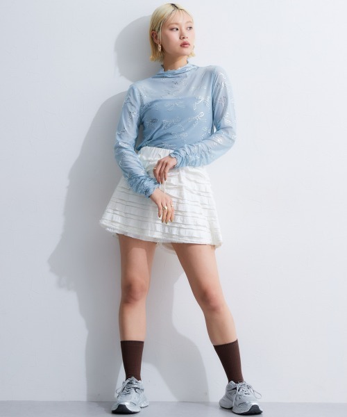 TTOL（トール）の「フリルスカパン（スカート・レディース・アイボリー/ブラック・M-L/L-XL）」の12枚目の写真