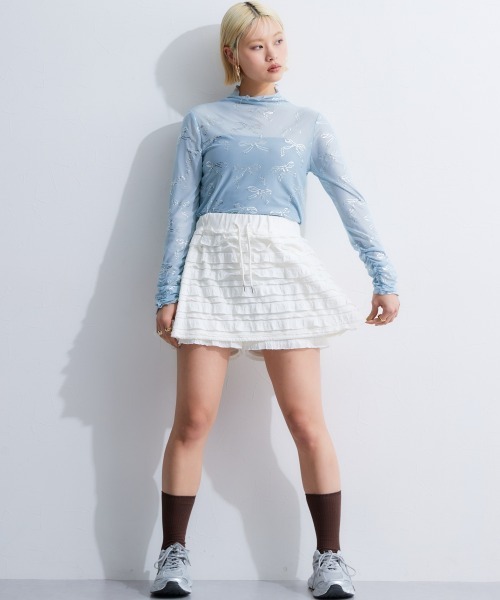 TTOL（トール）の「フリルスカパン（スカート・レディース・アイボリー/ブラック・M-L/L-XL）」の13枚目の写真