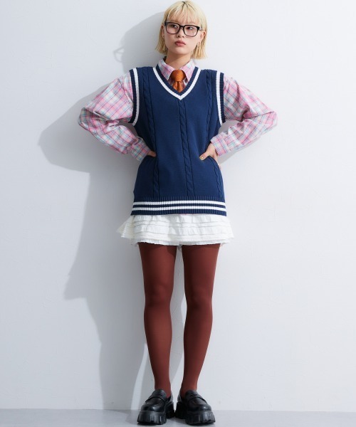 TTOL（トール）の「フリルスカパン（スカート・レディース・アイボリー/ブラック・M-L/L-XL）」の20枚目の写真