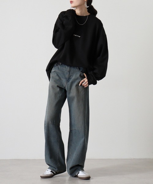 Naive magic（ナイーブマジック）の「NAIVE MAGIC ダンボールニットバックプリントC/N（スウェット・メンズ・ホワイト/ブラック/ブルー・M/L）」の20枚目の写真